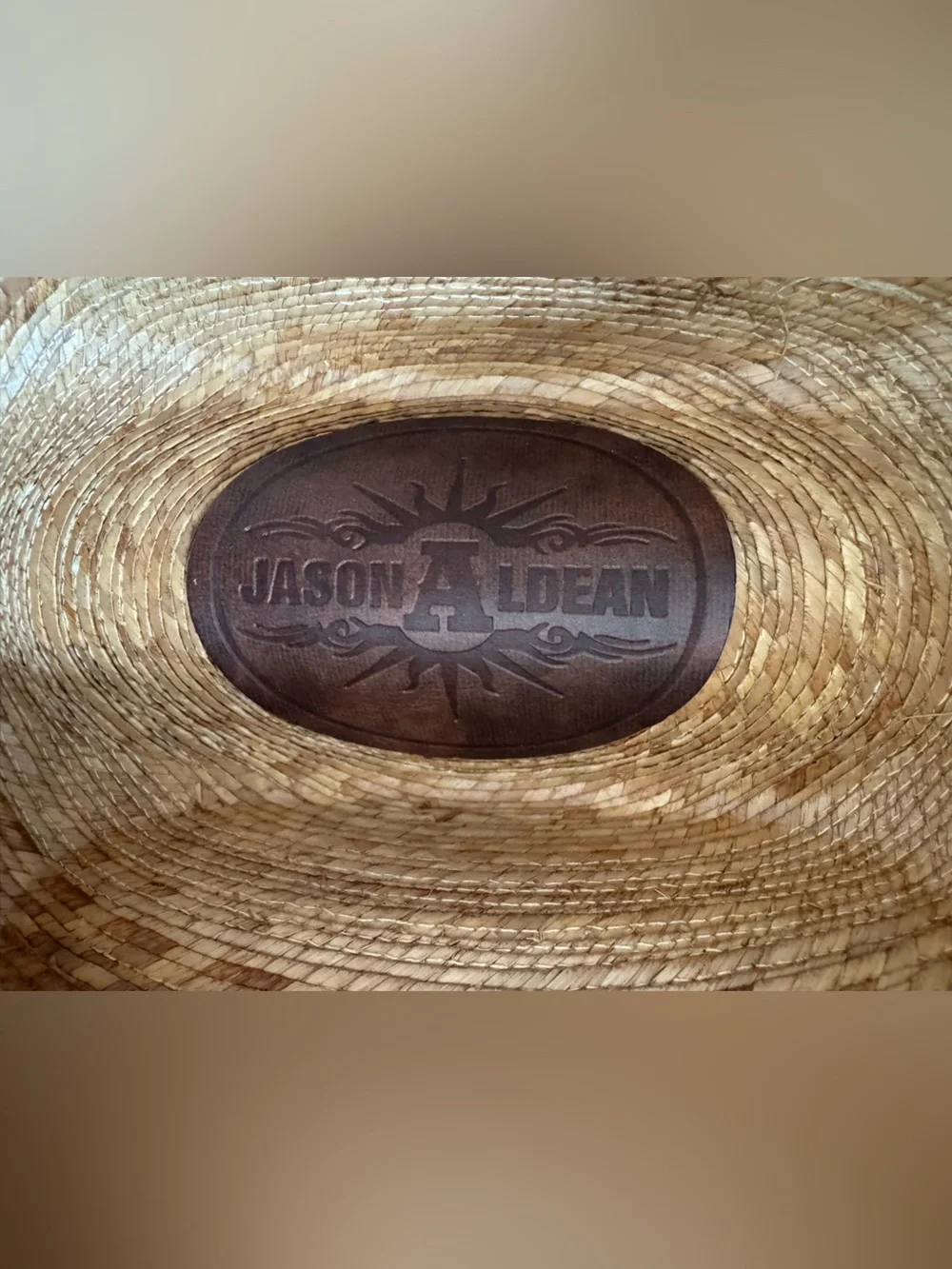 Jason Aldean Wide-Brim Straw Western Hat - Brown M